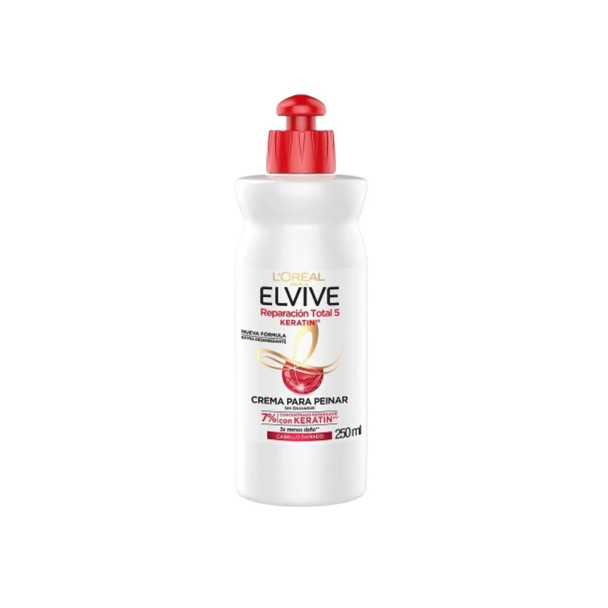 Elvive L'Oréal Crema Para Peinar Total Repair Leave-In Cream Reparación Total, 400 ml / 13.52 fl oz bottle