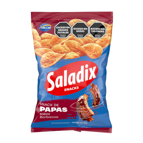 Saladix BBQ Flavored Potato Chips Snack Crispy Barbecue Snack for Any Occasion, 95 g / oz