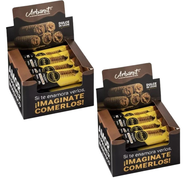 Arbanit 2-Box Cubanitos Dulce de Leche-Filled Delights Cubanitos Rellenos de Dulce de Leche, 312 g / 11 oz (pack of 2 boxes, 12 units per box)