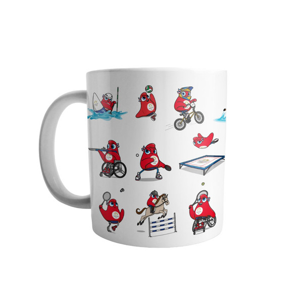 Taza Paris 2024 Olympic Games Design Mug - Official Souvenir Cup, Olympic Logo Coffee Mug