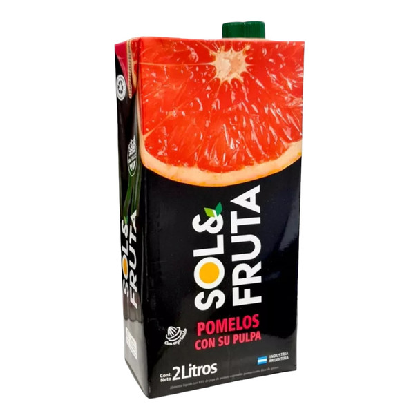 Sol & Fruta Grapefruit Juice with Pulp Jugo de Pomelo, Gluten-Free, 2 lts / 67.6 fl oz