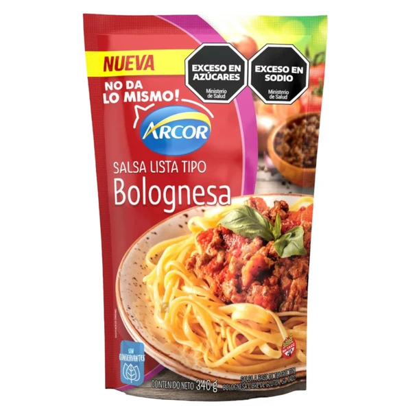 Arcor Salsa Bolognesa Ready-to-Use Salsa Lista Ready To Use in Pouch - No Preservatives Added, 340 g / 11.99 oz