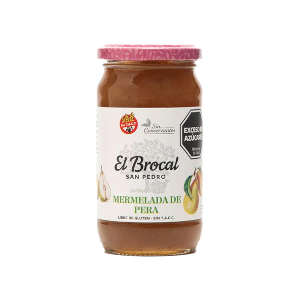 El Brocal San Pedro Pear Jam - Gluten-Free, Preservative-Free Mermelada de Pera, 420 g / 14.81 oz Jar