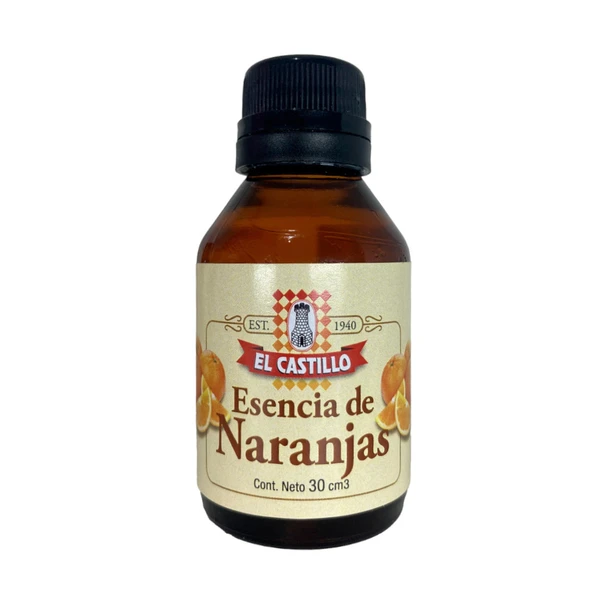El Castillo Natural Orange Flavoring for Baking & Cooking Esencia de Naranjas, 30 ml / 1.01 fl oz
