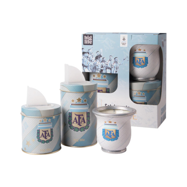 Set de Mate Deluxe AFA Deluxe Mate Set AFA World Champions - Includes Mate + Sugar Bowl + Yerba Holder