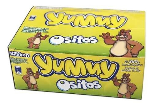 Yummy Ositos  Bear Candies Gummies Assorted Fruit Flavors, 30 g / 1.05 oz (box of 12)