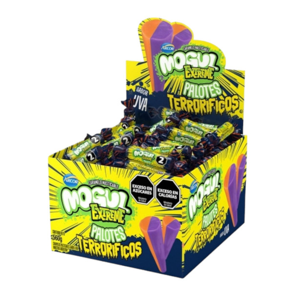 Mogul Extreme Palotes Terroríficos Sour Chewy Candy, Grape Flavor, 560 g / 19.75 oz