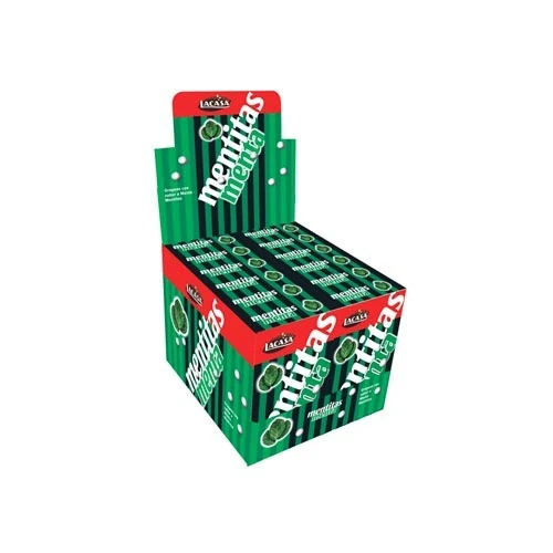 Mentitas Traditional Hard Candy Mint Flavor, 26 g / 0.9 oz (box of 12)
