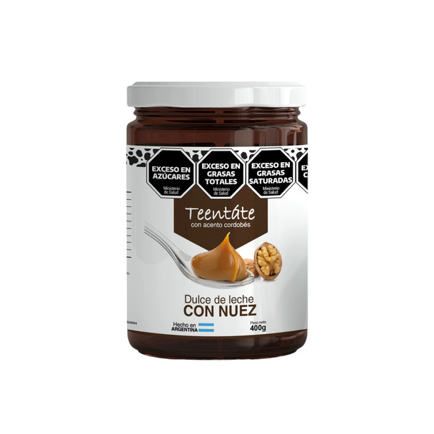 Teentáte Creamy Caramel Spread with Walnuts Dulce de Leche con Nuez, 400 g / 14.11 oz