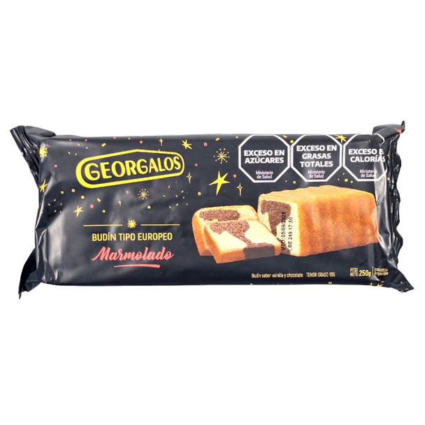 Georgalos European Style Marbled Pudding Vanilla & Chocolate Flavor Budín Marmolado, 250 g / 8.82 oz