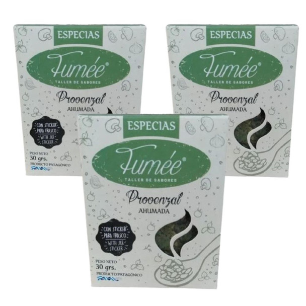 Fumée Smoked Provenzal Blend Garlic and Parsley, Kosher, 30 g / 1.05 oz (pack of 3)