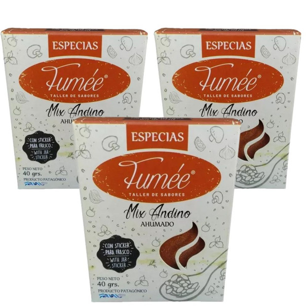 Fumée Andean Mix Ahumado with Garlic, Paprika, and Cumin, 40 g  / 1.41 oz (pack of 3)