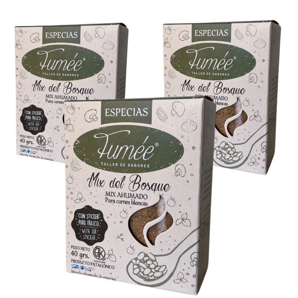 Fumée Smoked Forest Mix for White Meats Mix del Bosque Ahumado, 40 g  / 1.41 oz (pack of 3)