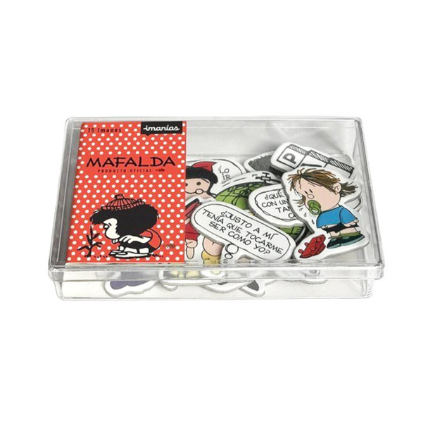 Mafalda Magnetic Character Box - 15 Colorful Magnets Featuring Mafalda and Friends