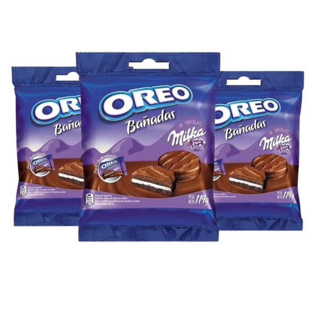 Oreo Bañadas En Chocolate Milk Chocolate Covered Oreo, 119 g / 4.19 oz  (pack of 3)