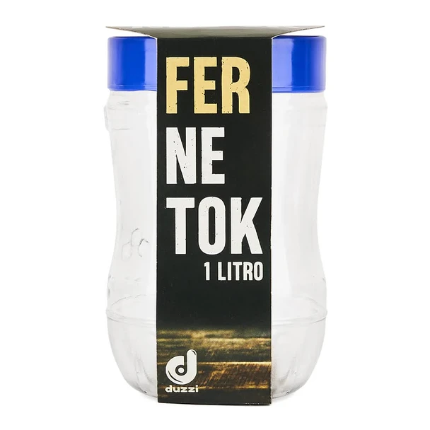 Cimarrón Fernetok Fernet Glass, Polypropylene, with Colorful Rim, 1l (Various Colors Available)