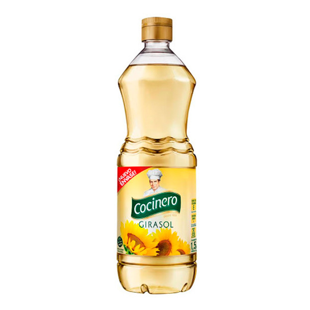Cocinero Sunflower Oil Aceite de Girasol Gluten Free, 1.5 L / 50.7 fl oz