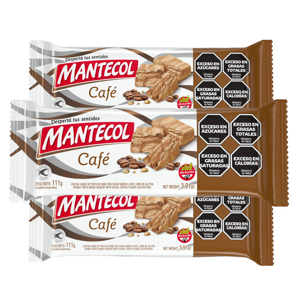 Mantecol Peanut Dessert with Coffee, 111 g / 3.9 oz (pack of 3)