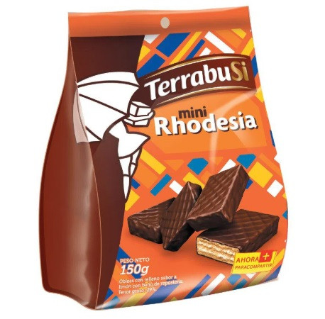 Mini Rhodesia Small Biscuits with Creamy Lemon Filling and Chocolate Coated Large Bag, 150 g / 5.29 oz