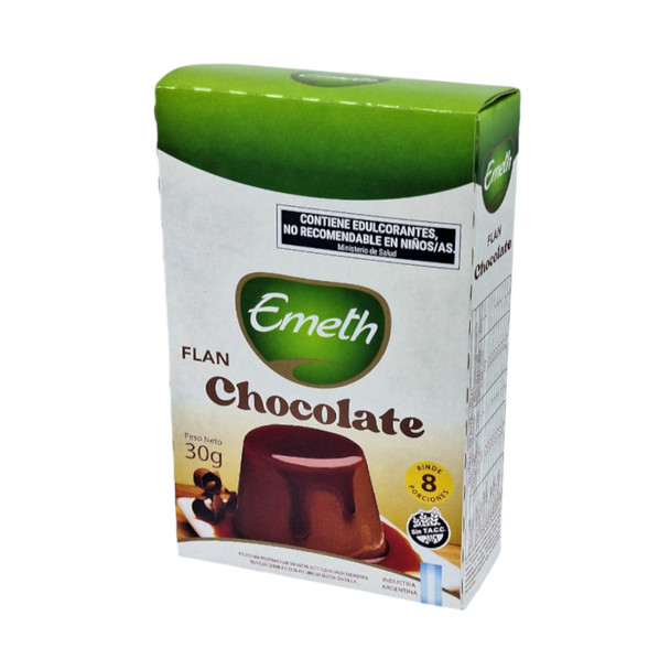 Emeth Chocolate Flan Mix Without Eggs, Diet-Friendly, Serves 8, 30 g / 1.06 oz