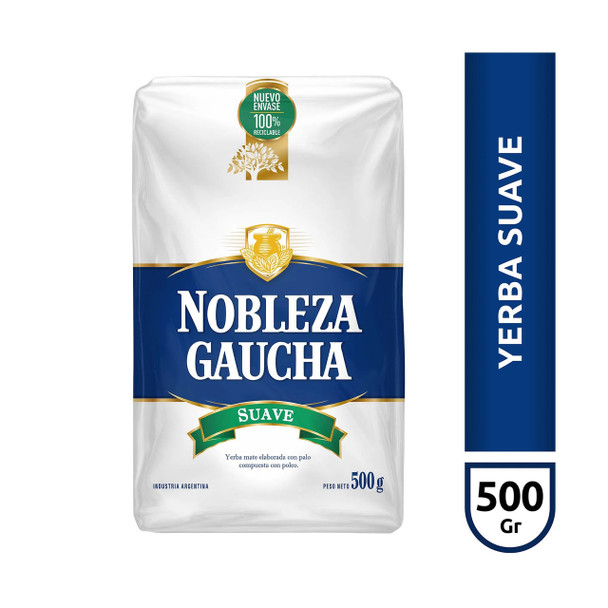 Nobleza Gaucha Soft Yerba Mate Suave, 500 g / 1.1 lb
