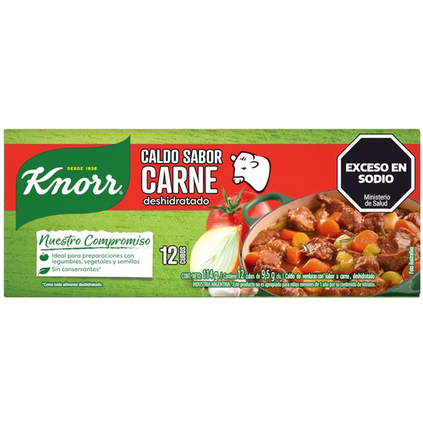 Knorr Beef Flavor Bouillon Cubes, Dehydrated Caldo de Carne, 114 g / 4.02 oz (12 caldos per box)
