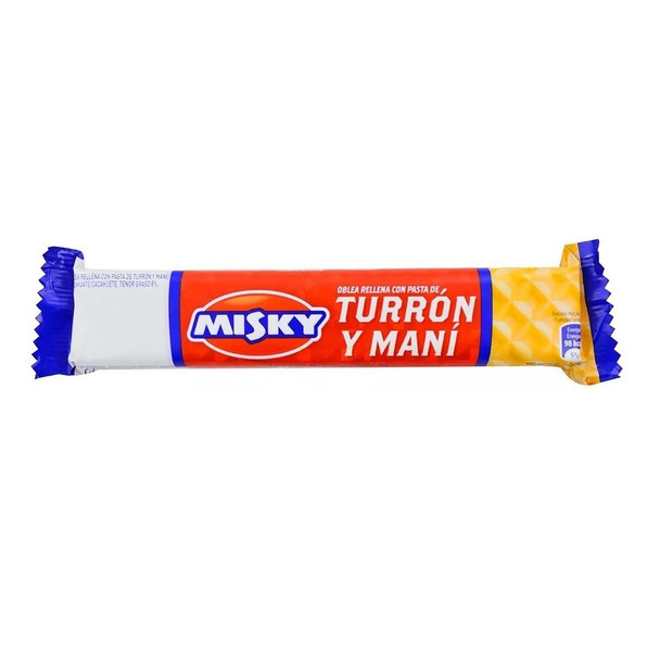 Misky Turrón & Maní Wafer Bar Filled with Peanut Cream, 25 g / 0.9 oz (pack of 6)