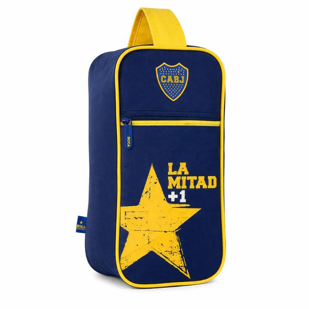 Boca Juniors Official Boot Bag with Embroidered Crest & "La Mitad + 1" Print