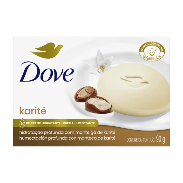 Dove Deep Moisture Shea Butter Soap Bar, Rich Shea Butter Formula, 90 g / 3.17 oz