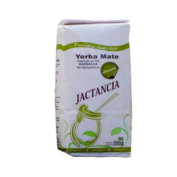 Jactancia Yerba Mate with Stems Slightly Smoked with Traditional Barbacuá Drying, 500 g /  17.63 oz