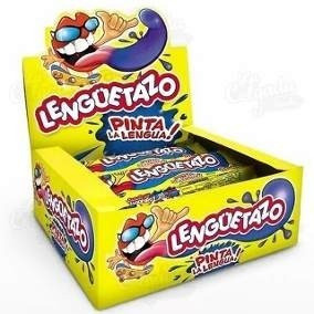 Lengüetazo Pinta La Lengua Long Raspberry Soft Sour Candy, 13 g / 0.5 oz  (box of 50)