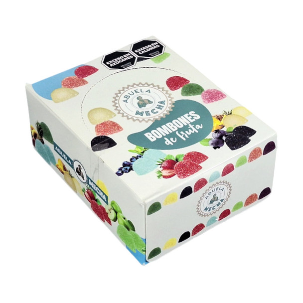 Abuela Mecha Fruit Mix Bonbons - Assorted Fruity Candies Bombones de Fruta Mix (box of 32)