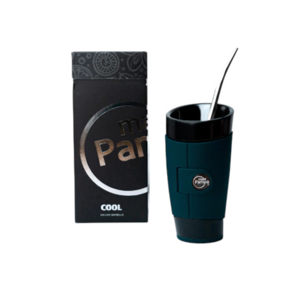 Mate Pampa Cool Thermo Mate Cup for Tereré, BPA-Free Cruelty-Free PVC Material, Modern Horn Design (Various Colors Available)