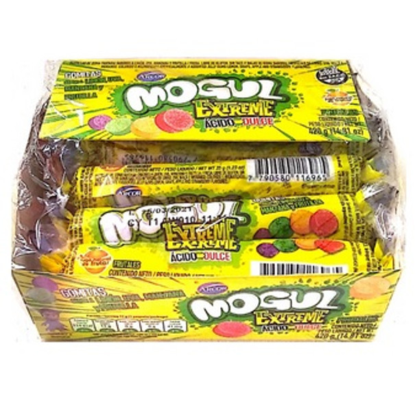 Mogul Extreme Candies Gummies, 35 g / 1.2 oz (box of 12 bars)
