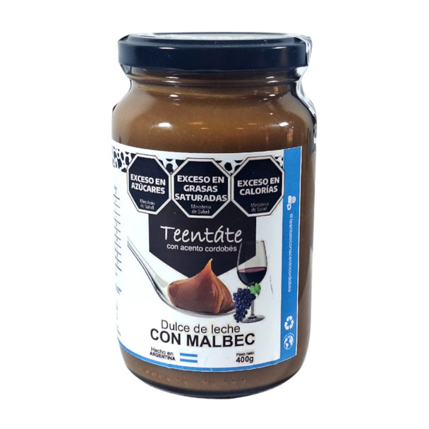 Teentáte Dulce de Leche with Malbec Rich Caramel Spread with Unique Flavor, 400 g / 14.11 oz