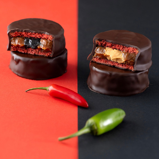 Havanna Picante Hot Spicy Alfajor with Double Dulce de Leche & Chocolate Filling - Limited Edition (One Unit)