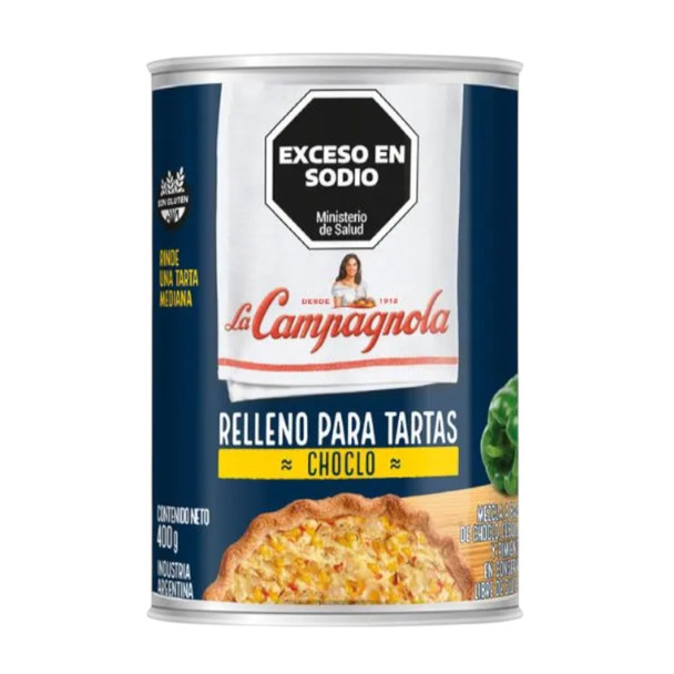 La Campagnola Tart Filling Corn Creamy for Medium-Sized Tarts Relleno para Tartas Choclo, 400 g / 14.1 oz