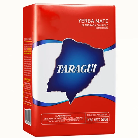 Taragái Yerba Mate Classic Flavor Con Palo (con tallos), de Las Marías (500 g / 1.1 lb)