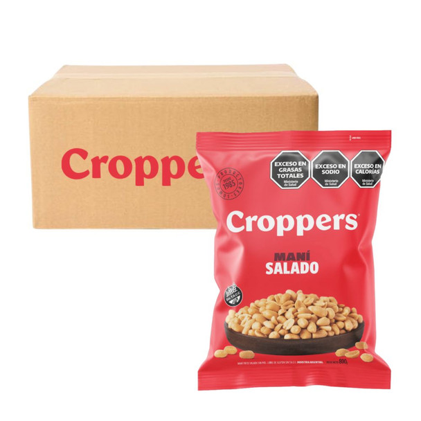 Croppers Fried Salted Peanuts Skinless, Gluten-Free,  800 g / 28.21 oz ea (box of 6)