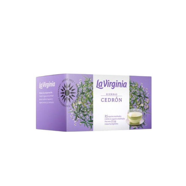 La Virginia Cedrón Herbal Tea in Bags  (box of 25 bags)