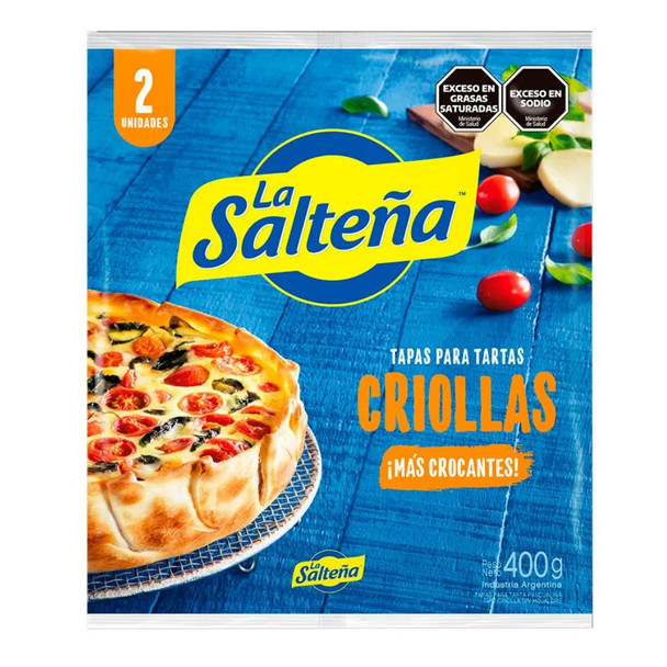 La Salteña Tapa Pascualina Criolla – Classic Pastry Discs for Savory Pies (3 packs x 2 discs, 6 total)