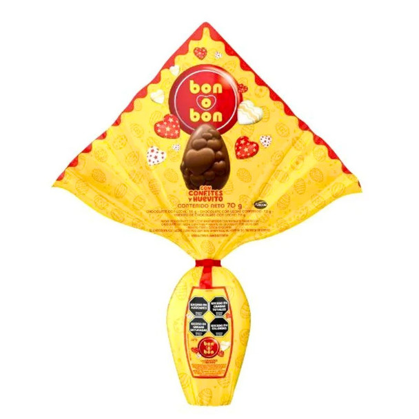 Bon o Bon Milk Chocolate Easter Egg with Candies & Mini Eggs, 70 g / 2.46 oz