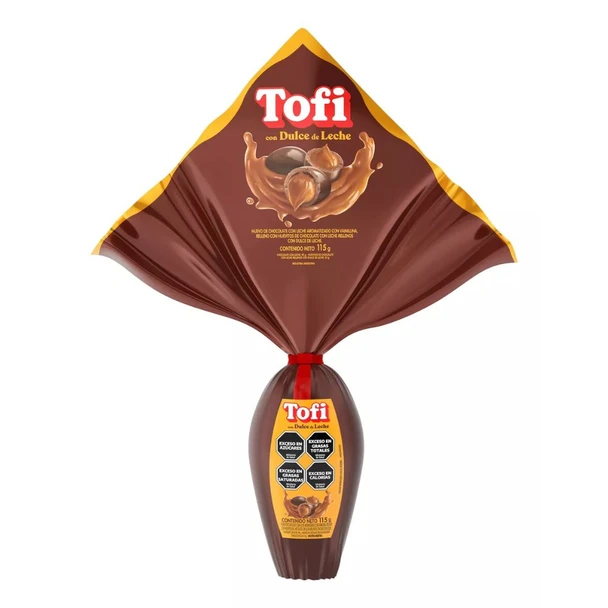 Tofi Huevo de Pascua Milk Chocolate Easter Egg with Dulce de Leche-Filled Mini Eggs, Gluten-Free, 115 g / 4.05 oz