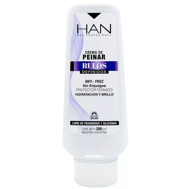 HAN Curl Defining Leave-In Hair Cream Rulos Definidos – Anti Frizz & Hydrating, 200 ml / 6.76 fl oz