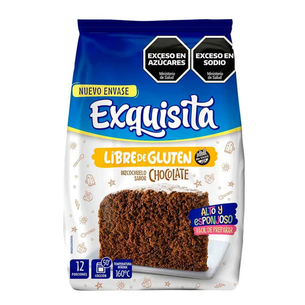 Exquisita Chocolate Cake Mix Biscochuelo Sin TACC Gluten-Free, 450 g / 15.9 oz