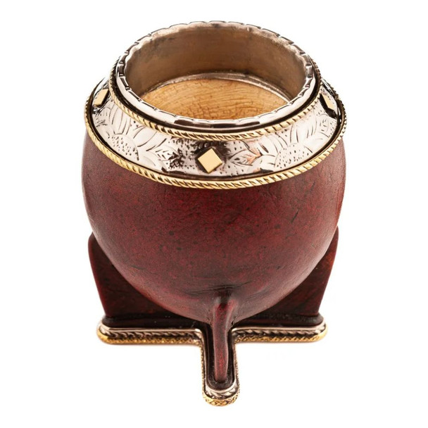 Matesur Imperial Torpedo Mate Alpaca Special + Bronze Detailing, Handmade Imperial Torpedo Mate de Alpaca Especial