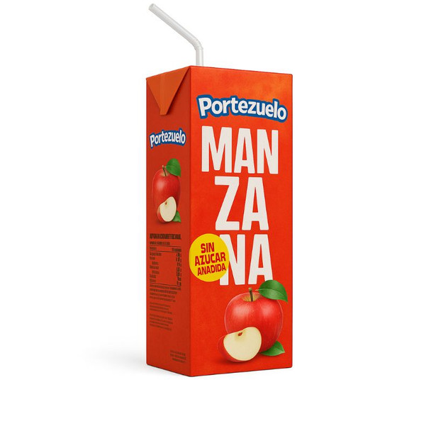 Portezuelo Apple Juice No Added Sugar Jugo de Manzana Sin Azúcar Añadida, 200 ml / 6.76 fl oz