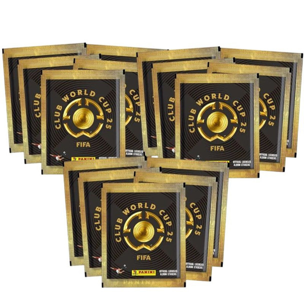 Panini FIFA Club World Cup 2025 – 20 Packs of Stickers, Official Licensed (Each Pack Contains 5 Stickers, 100 Total Stickers)