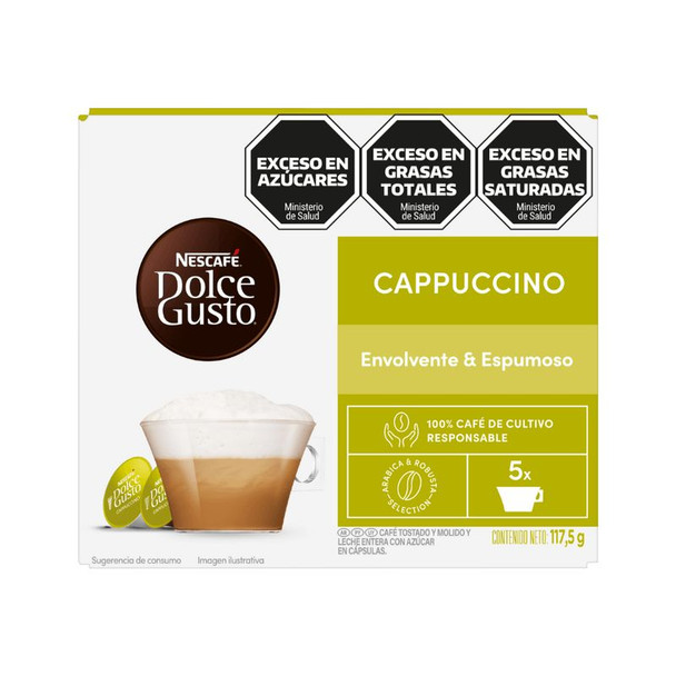 Nescafé Dolce Gusto Cappuccino Coffee & Milk Capsules, 117.5 g / 4.14 oz (pack of 10)