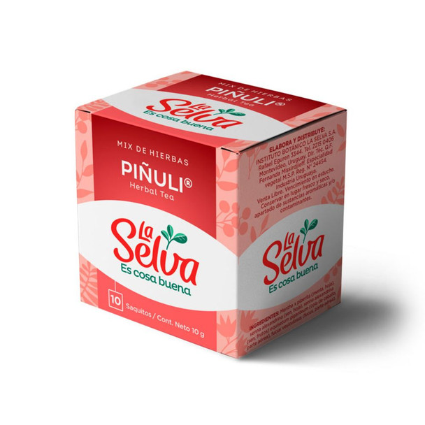 La Selva Infusion Piñuli Herbal Tea Blend, 10 g / 0.35 oz (box of 10 bags)